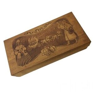 Vintage Stagecoach Motif Basla Wood Box
